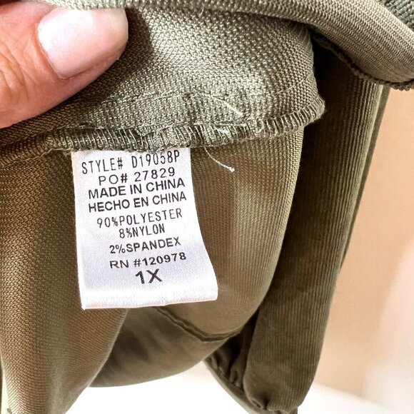 Entro green button up dress women’s‎ size 1X - Picture 4 of 8